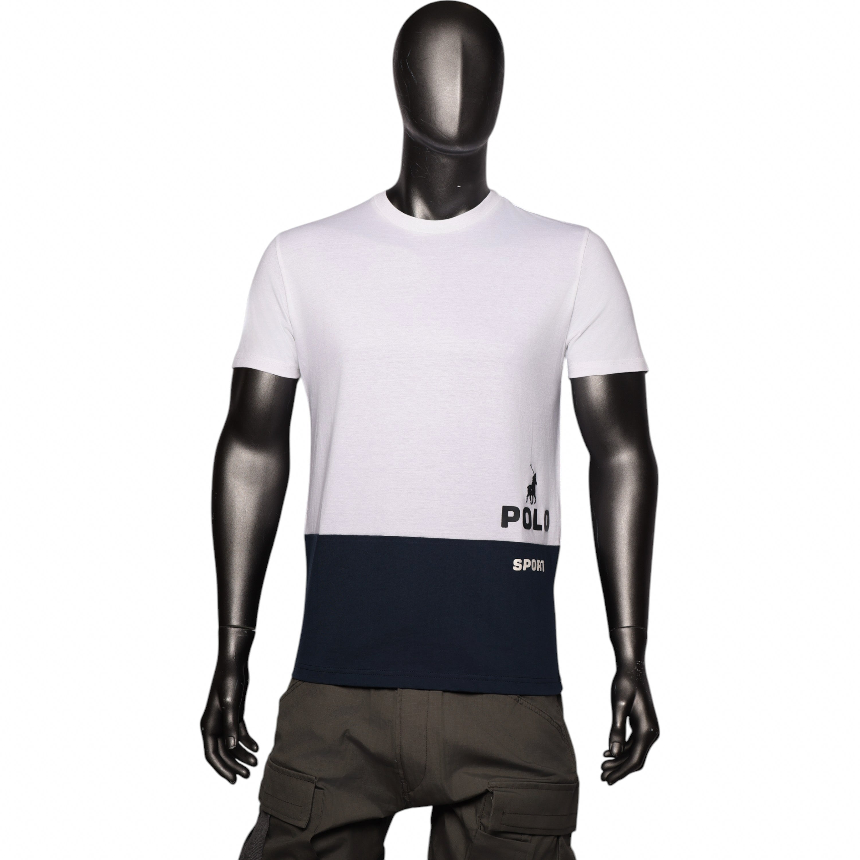 Polo T-Shirt Colourblock White
